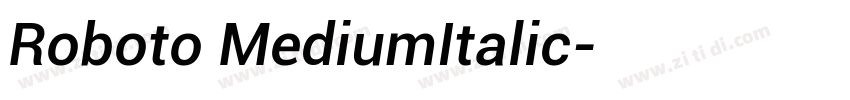 Roboto MediumItalic字体转换